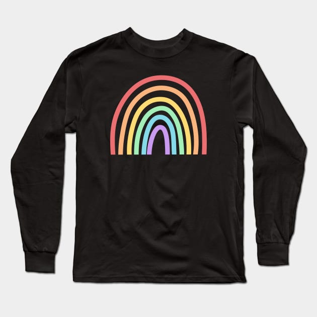 Bright Rainbow Long Sleeve T-Shirt by Designed-by-bix